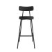 Conjunto com 2 Banquetas Bock Linho Grafite e Preto