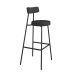 Conjunto com 2 Banquetas Bock Linho Grafite e Preto