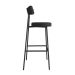 Conjunto com 2 Banquetas Bock Linho Grafite e Preto