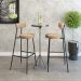 Conjunto com 2 Banquetas Bock Linho Marrom e Preto