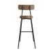 Conjunto com 2 Banquetas Bock Linho Marrom e Preto