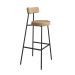 Conjunto com 2 Banquetas Bock Linho Marrom e Preto