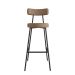 Conjunto com 2 Banquetas Bock Linho Marrom e Preto