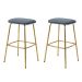 Conjunto com 2 Banquetas Connie Cinza Escuro