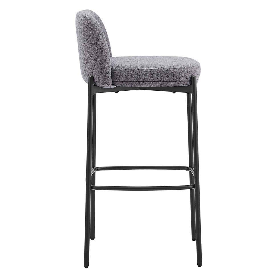 Conjunto com 2 Banquetas Fany Cinza Escuro
