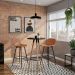 Conjunto com 2 Banquetas Fixas Albany Marrom