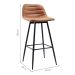 Conjunto com 2 Banquetas Fixas Albany Marrom