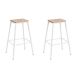Conjunto com 2 Banquetas Fixas Chamonix Branco