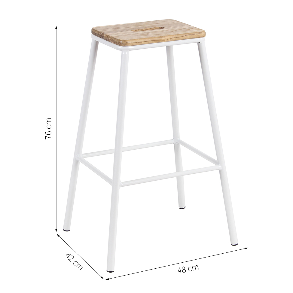 Conjunto com 2 Banquetas Fixas Chamonix Branco