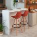Conjunto com 2 Banquetas Fixas Sheila Coral