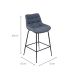 Conjunto com 2 Banquetas Fixas Shelley Cinza Claro