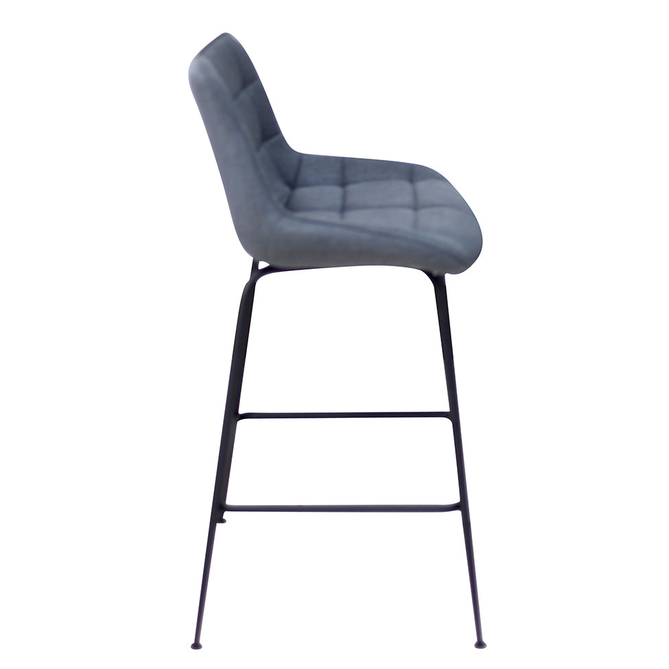 Conjunto com 2 Banquetas Fixas Shelley Cinza Claro