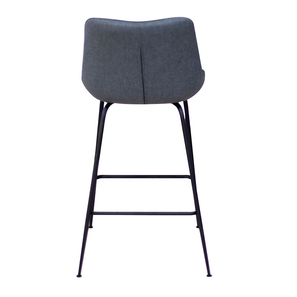 Conjunto com 2 Banquetas Fixas Shelley Cinza Claro