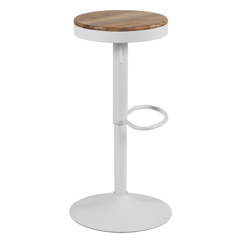 Conjunto com 2 Banquetas Giratórias Bayonne Branco