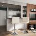 Conjunto com 2 Banquetas Giratórias Fitz Creme