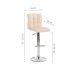 Conjunto com 2 Banquetas Giratórias Fitz Creme
