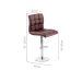 Conjunto com 2 Banquetas Giratórias Fitz Marrom Escuro