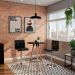 Conjunto com 2 Banquetas Giratórias Fitz Preto