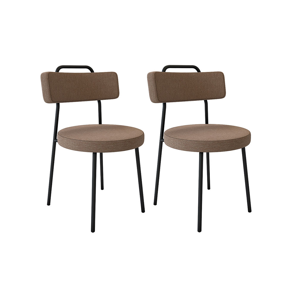 Conjunto com 2 Cadeiras Bock Marrom