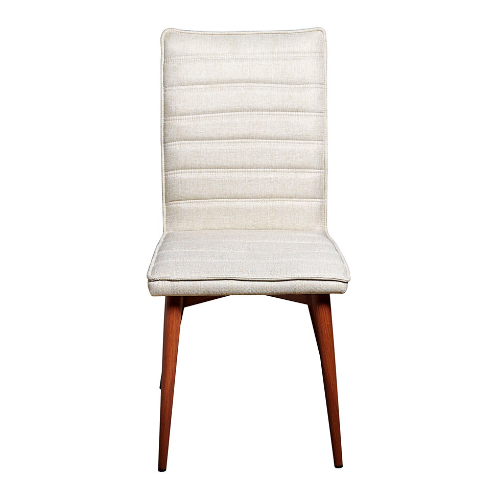 Conjunto com 2 Cadeiras Chambly Bege e Cedro