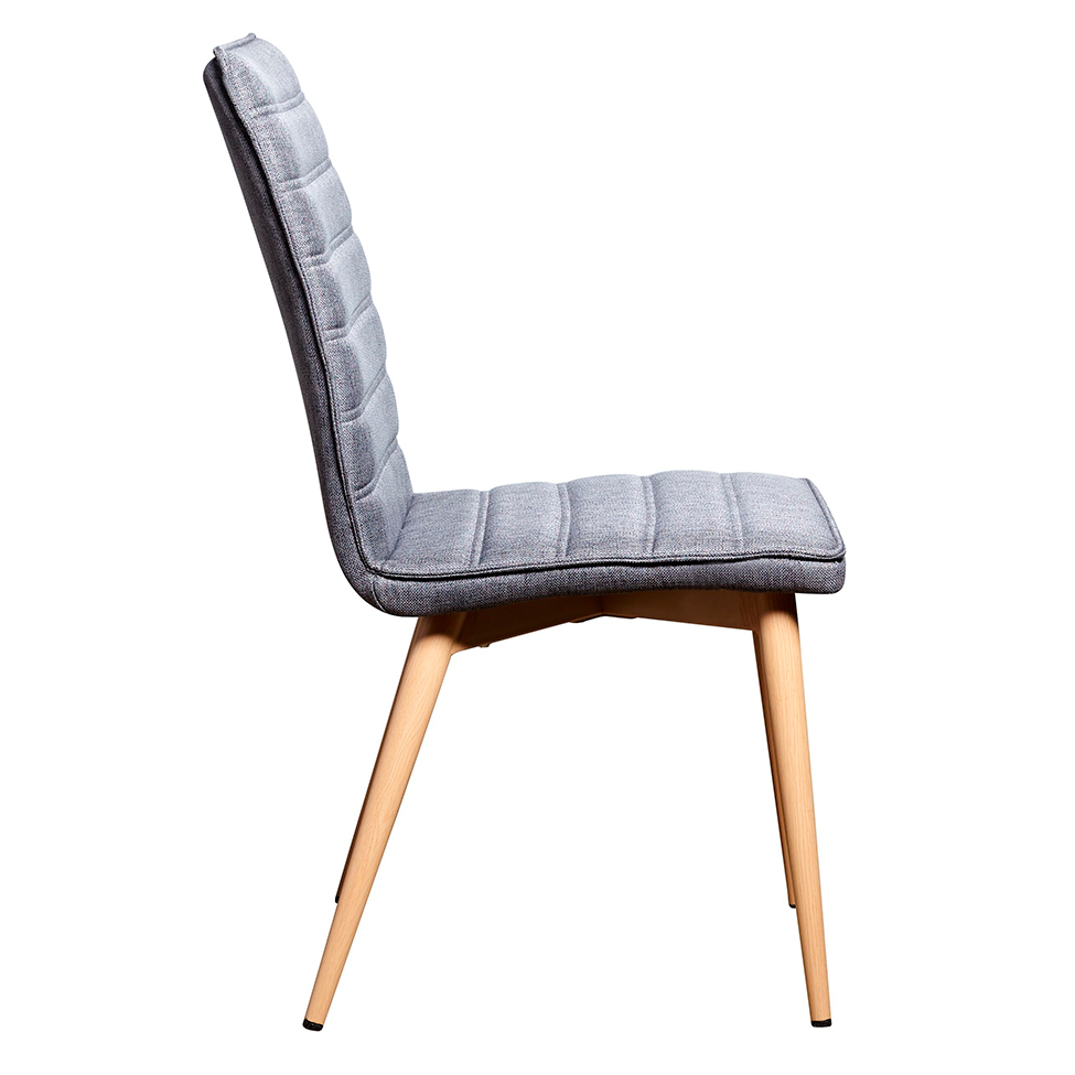 Conjunto com 2 Cadeiras Chambly Cinza Escuro