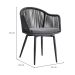 Conjunto com 2 Cadeiras Claire Cinza