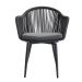 Conjunto com 2 Cadeiras Claire Cinza