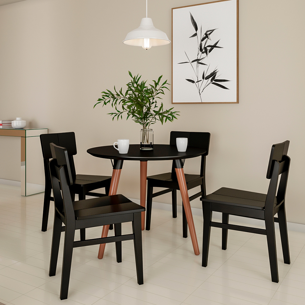 Conjunto com 2 Cadeiras Duo Preto