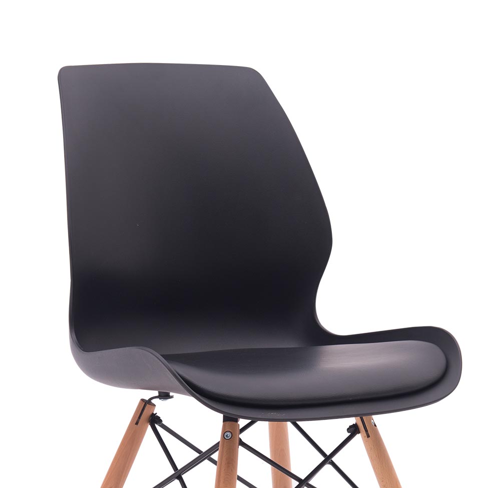 Conjunto com 2 Cadeiras Eames Eiffel Rubi Preto