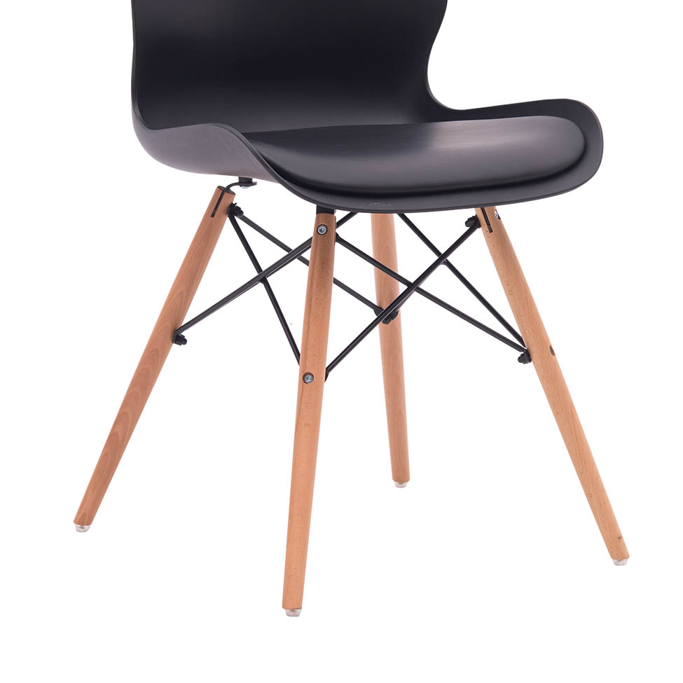 Conjunto com 2 Cadeiras Eames Eiffel Rubi Preto