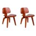 Conjunto com 2 Cadeiras Eames Walnut Madeira