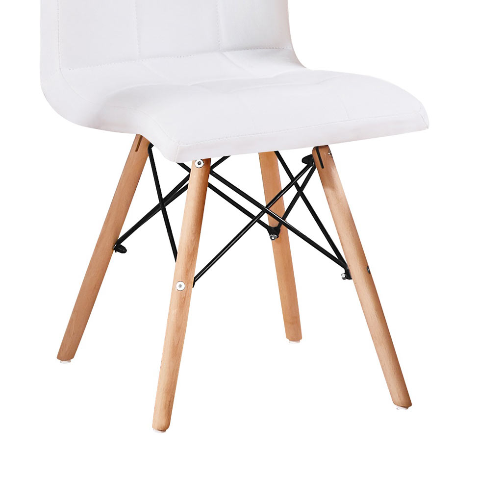 Conjunto com 2 Cadeiras Fitz Eiffel Branco