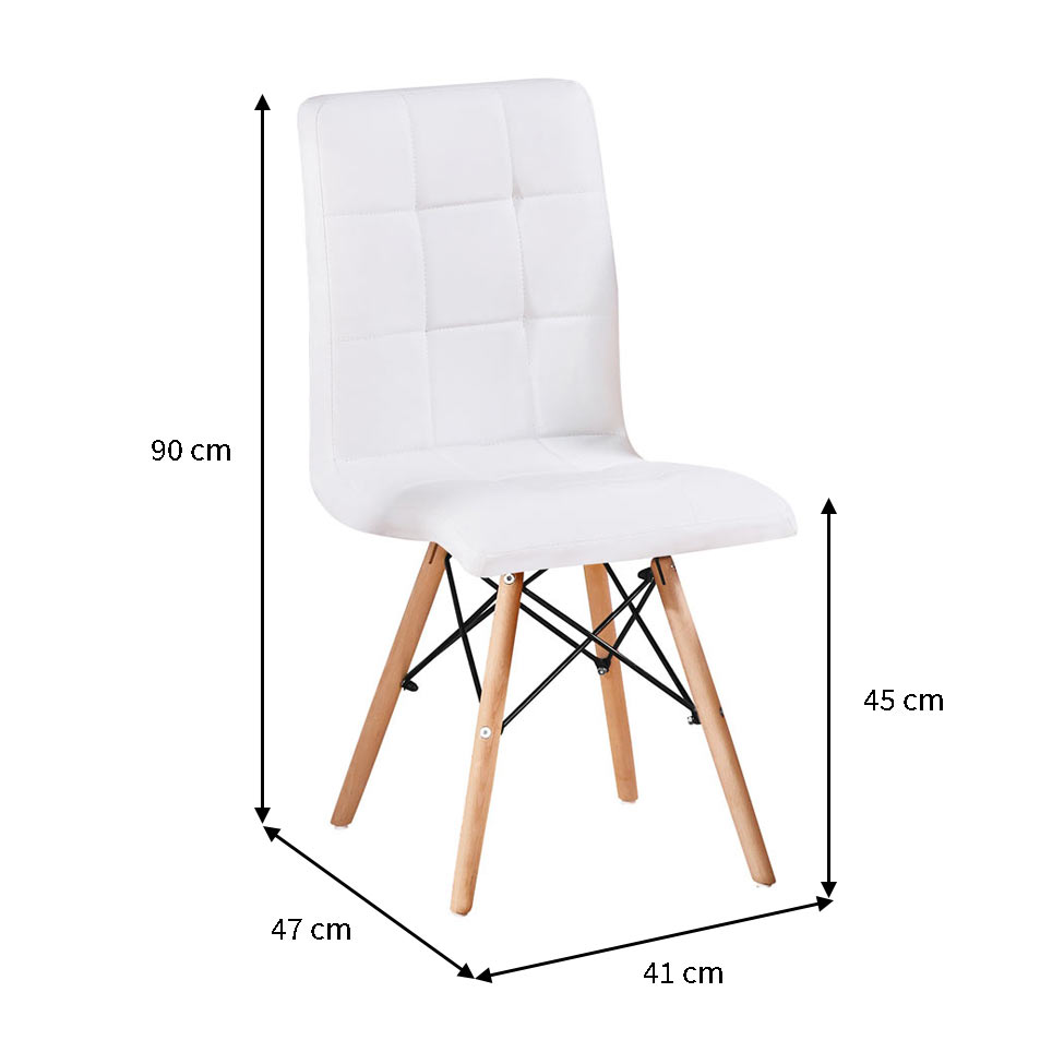 Conjunto com 2 Cadeiras Fitz Eiffel Branco