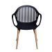 Conjunto com 2 Cadeiras Hilary Preto