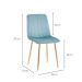 Conjunto com 2 Cadeiras Kendra Azul Verde Água Base Dourada
