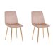 Conjunto com 2 Cadeiras Kendra Marrom Base Dourada