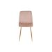 Conjunto com 2 Cadeiras Kendra Marrom Base Dourada