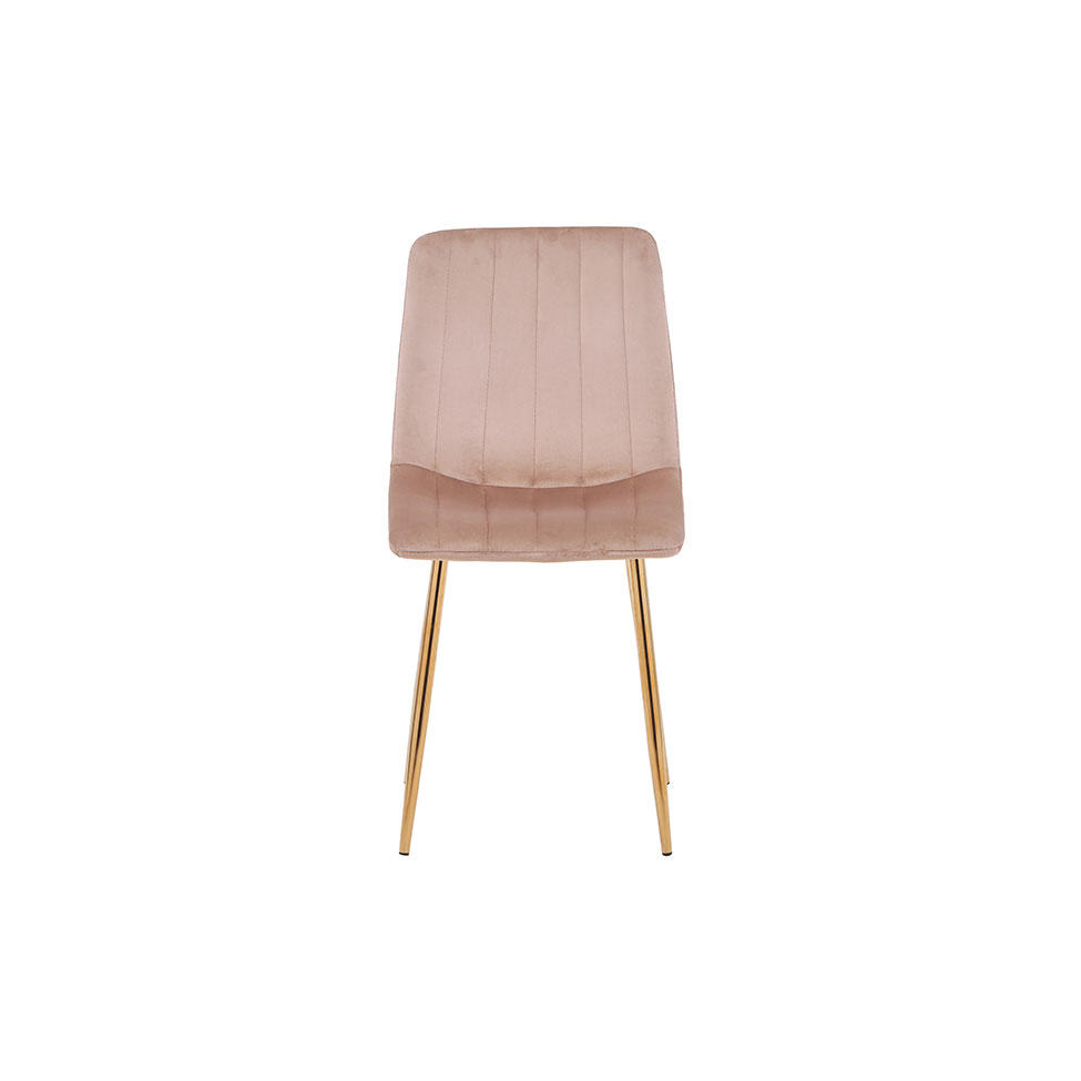 Conjunto com 2 Cadeiras Kendra Marrom Base Dourada