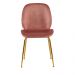 Conjunto com 2 Cadeiras Lille Beetle Rose Base Dourada