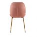 Conjunto com 2 Cadeiras Lille Beetle Rose Base Dourada