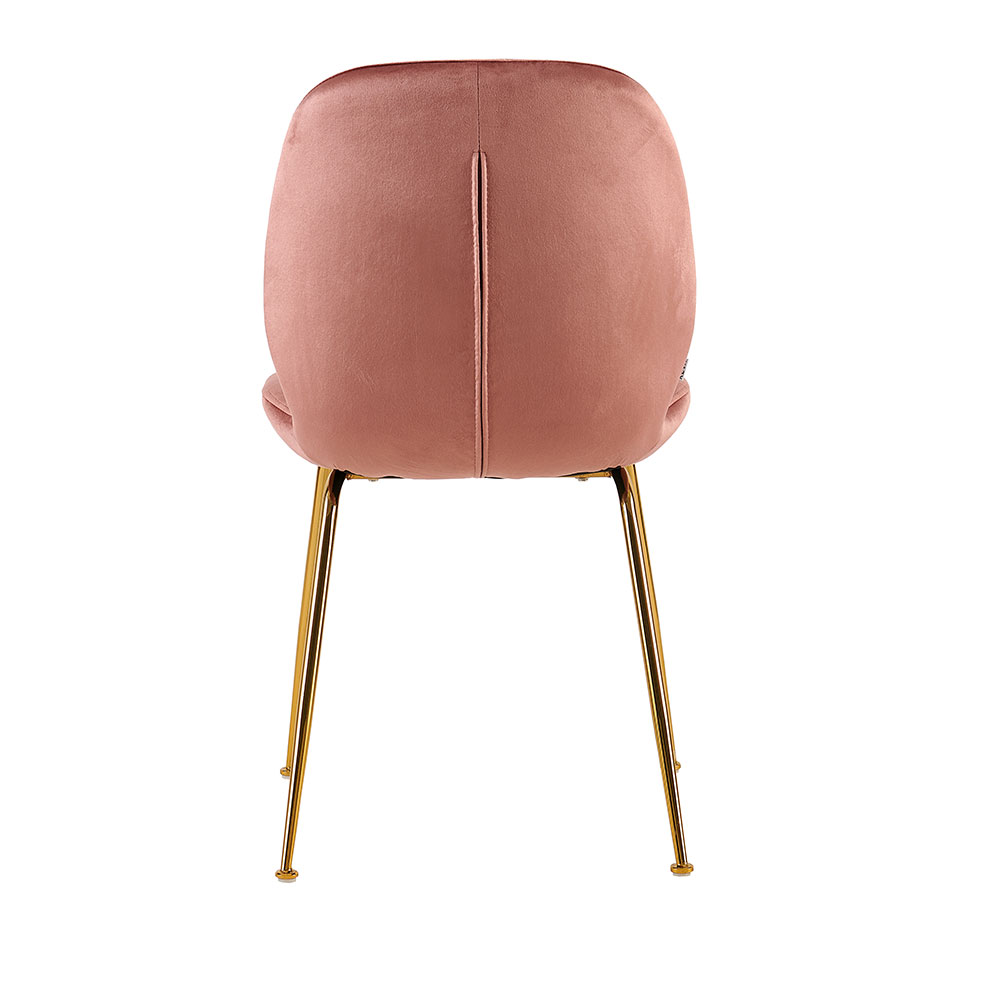 Conjunto com 2 Cadeiras Lille Beetle Rose Base Dourada