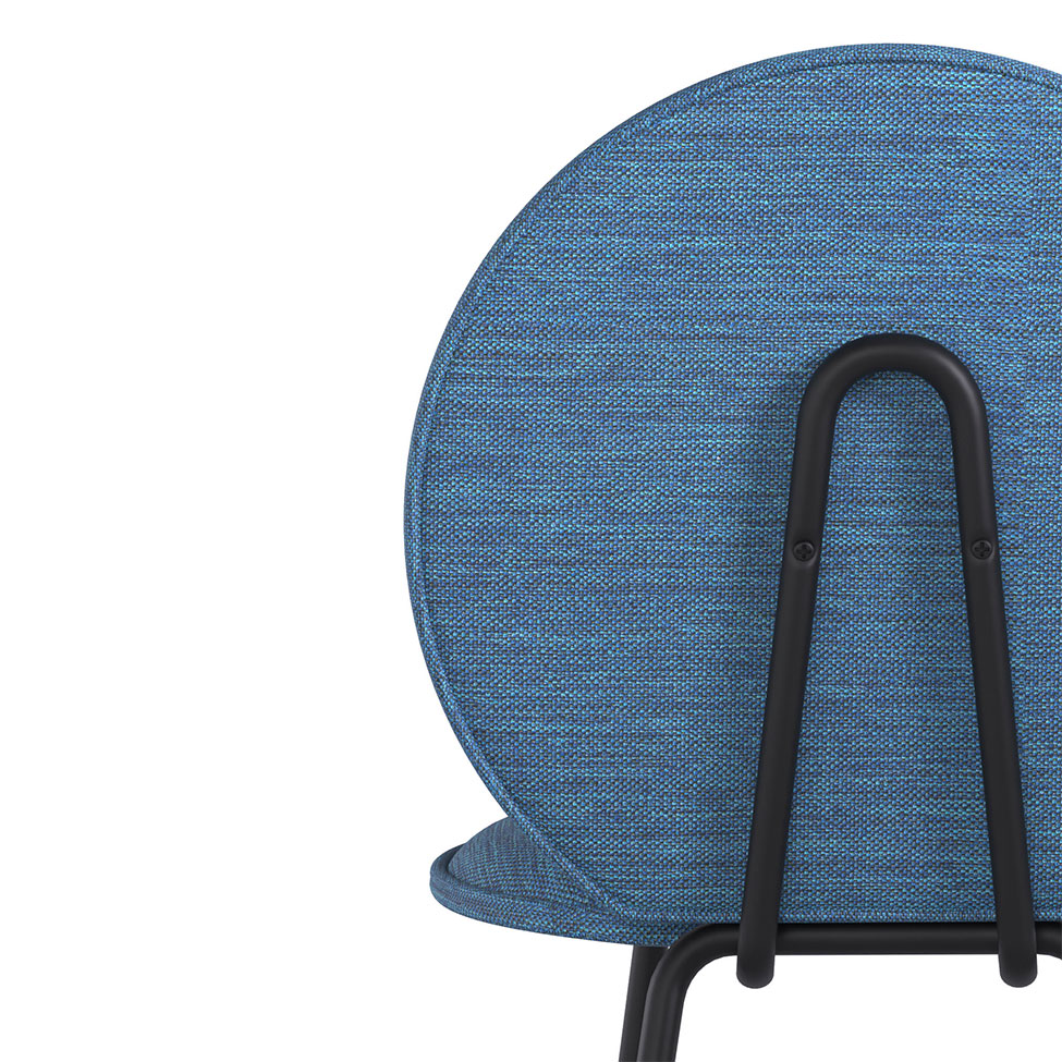 Conjunto com 2 Cadeiras Lollipop Azul e Preto