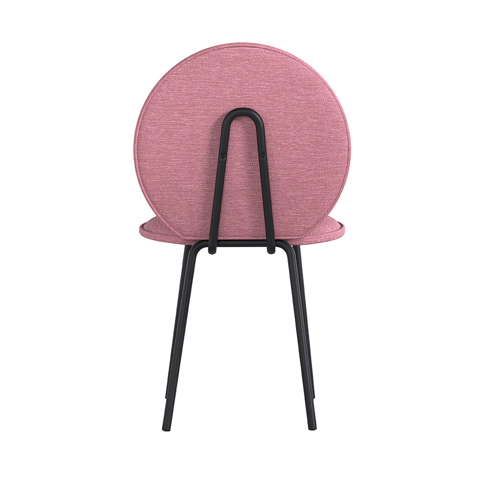 Conjunto com 2 Cadeiras Lollipop Rosa e Preto