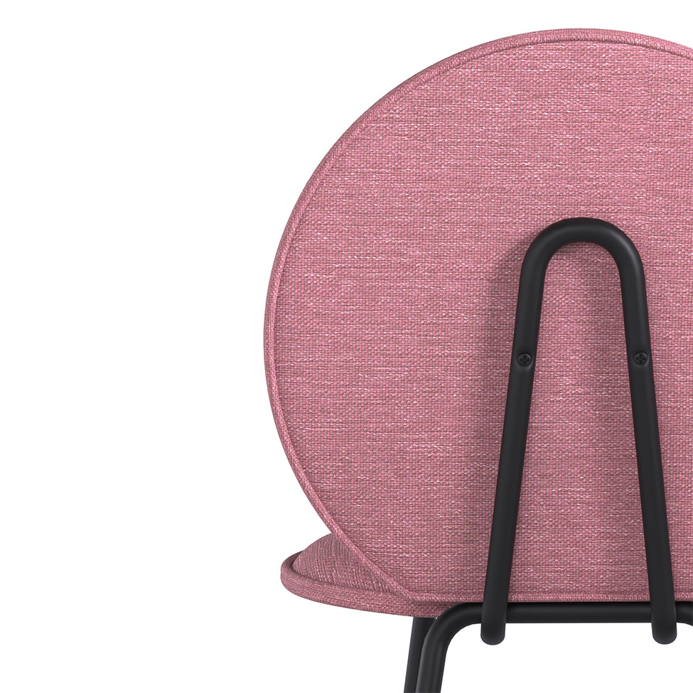 Conjunto com 2 Cadeiras Lollipop Rosa e Preto