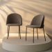 Conjunto com 2 Cadeiras Margaret Bege e Café