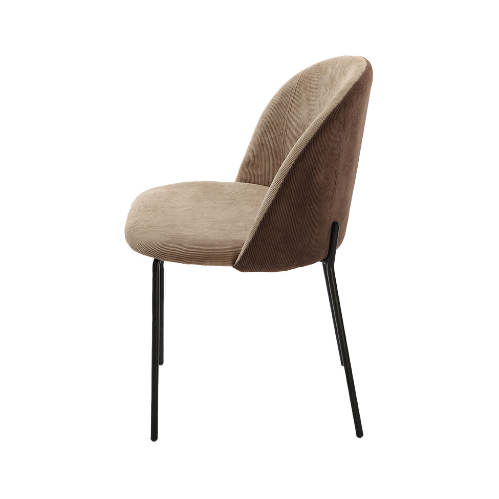 Conjunto com 2 Cadeiras Margaret Bege e Café