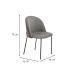 Conjunto com 2 Cadeiras Margaret Cinza