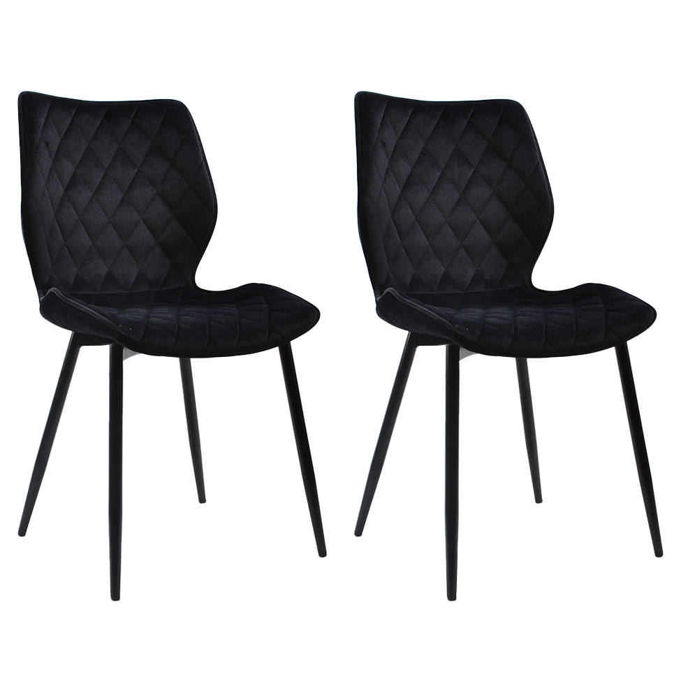 Conjunto com 2 Cadeiras Palmer Preto