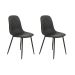 Conjunto com 2 Cadeiras Sina Preto
