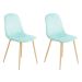 Conjunto com 2 Cadeiras Sina Verde Claro